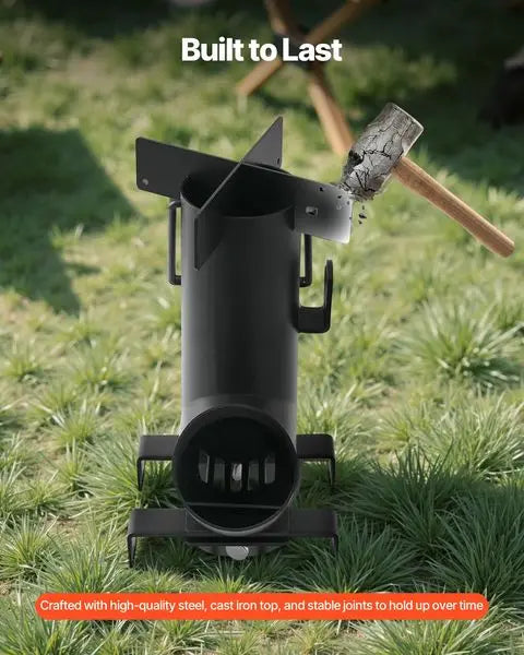 Camping Rocket Stove Portable Wood Burning Stove With Carry Bag