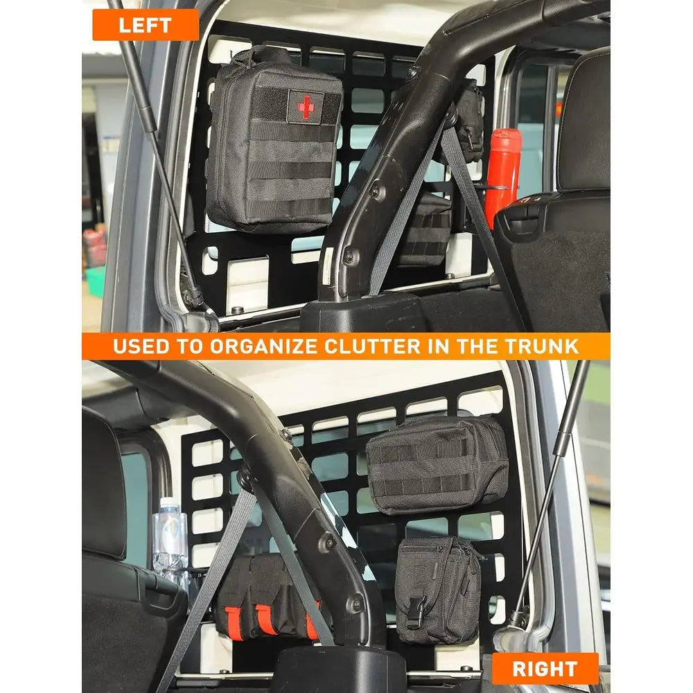 MOLLE Panel Organizer and Cargo Carrier for Jeep Wrangler JL JLU 4 Door