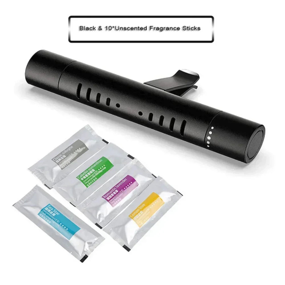 Car Vent Clip Essential Oil Diffuser With 10 Refill Sticks