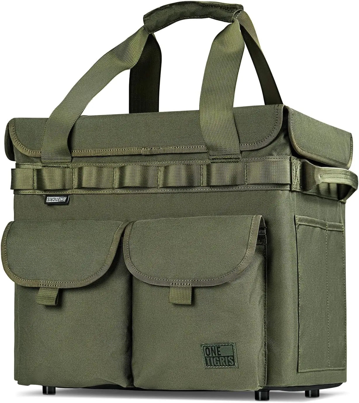 Camping Storage Bag With Lid Collapsible Tactical Tote For Outdoors