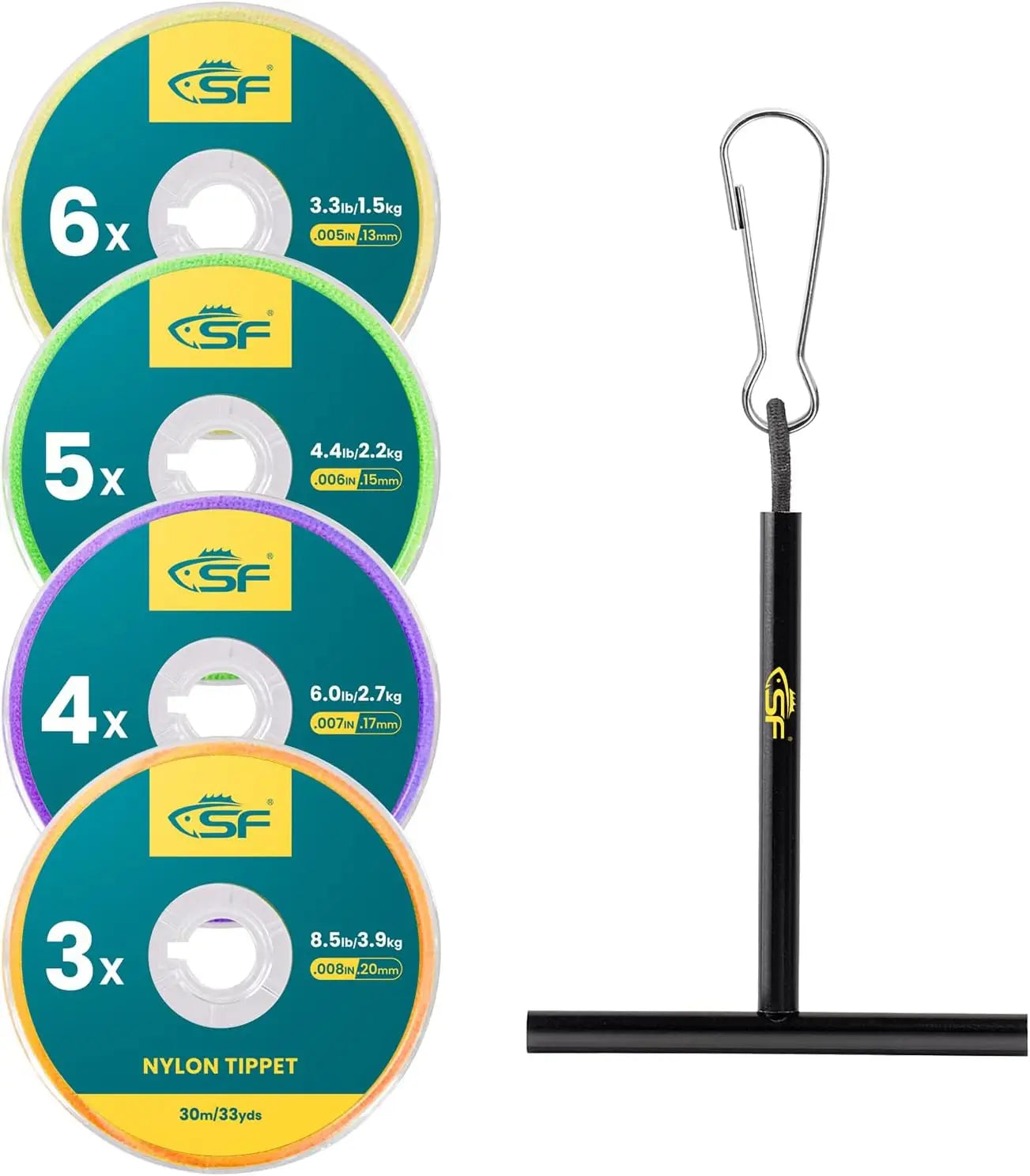 Clear Nylon Fly Tippet Line With Holder For Trout Fishing