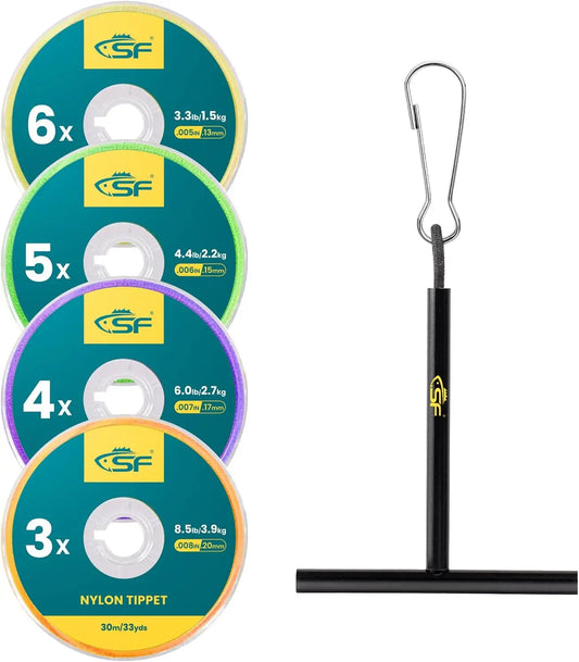 Clear Nylon Fly Tippet Line With Holder For Trout Fishing