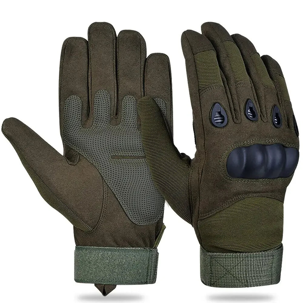 Unisex Tactical Motorcycle Gloves Knuckle Protection Full Finger Cycling