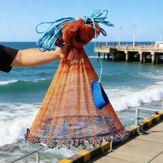 Hand Throwing Cast Net For Bait Fishing