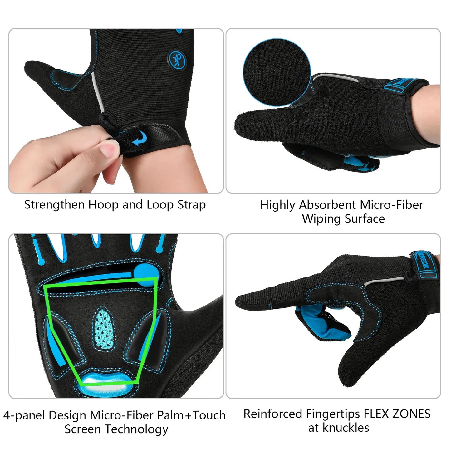 Moreok Racing Gloves Motocross Breathable Non Slip Touch Screen Cycling