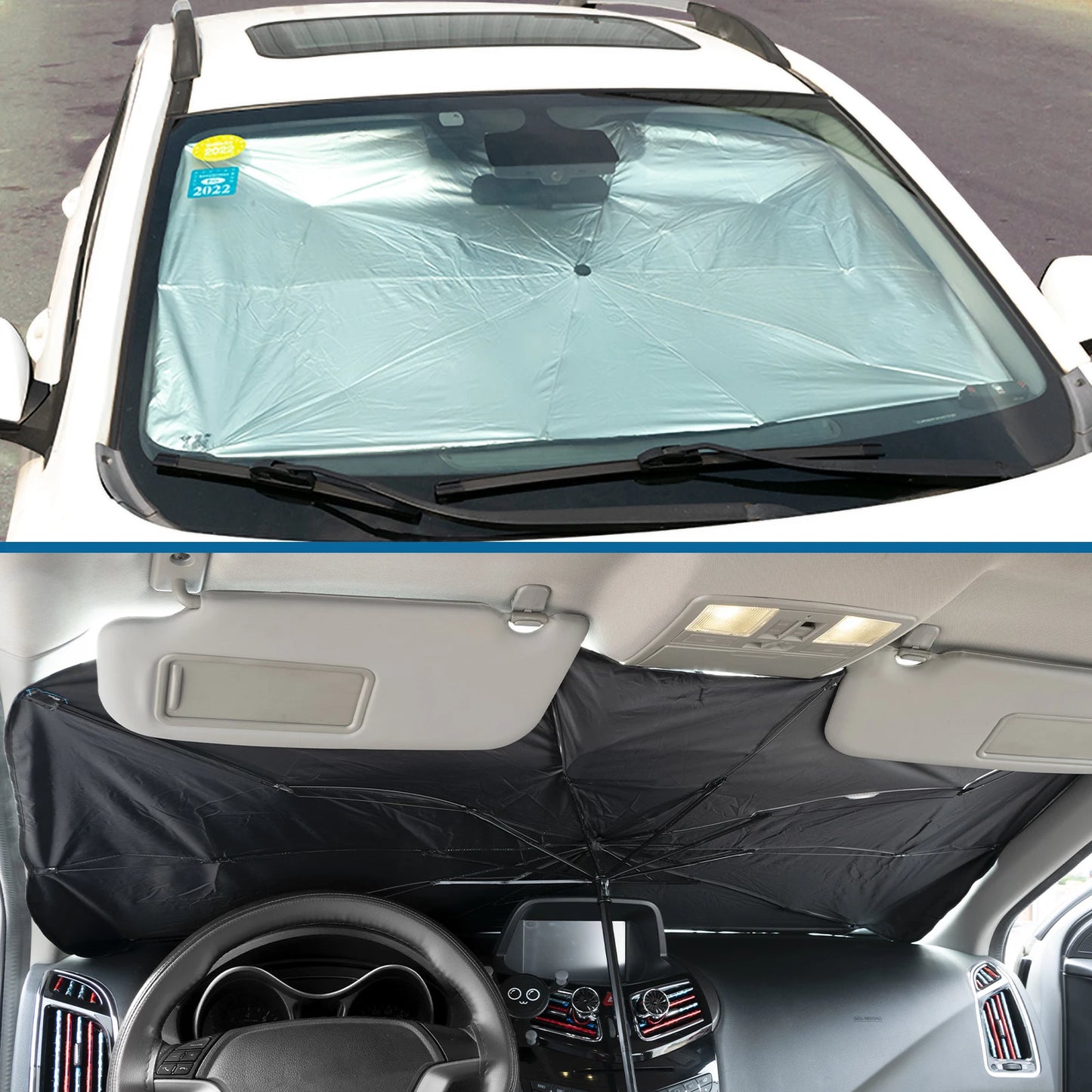XUKEY Foldable Car Windshield Sun Shade Umbrella UV Cover Window