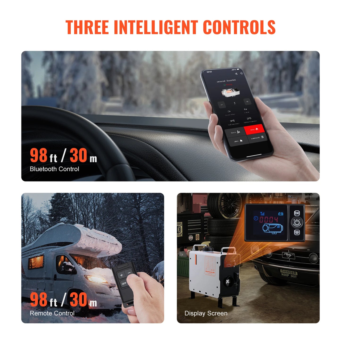 SucceBuy 2KW Diesel Heater 12V 24V All In One Remote