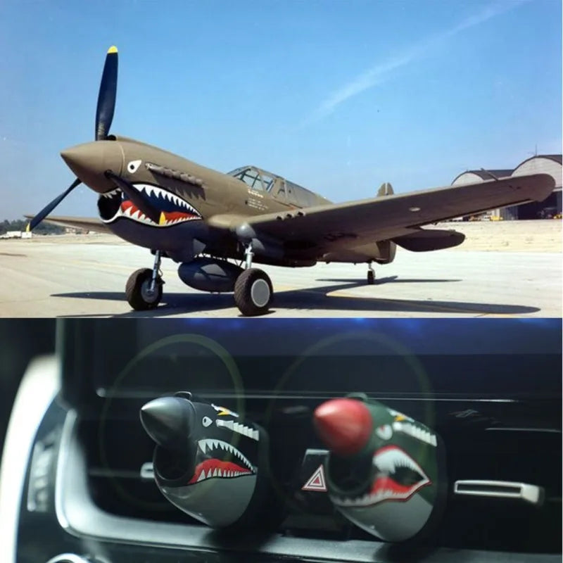 P 40 Fighter Car Air Freshener With Propeller Design Gift