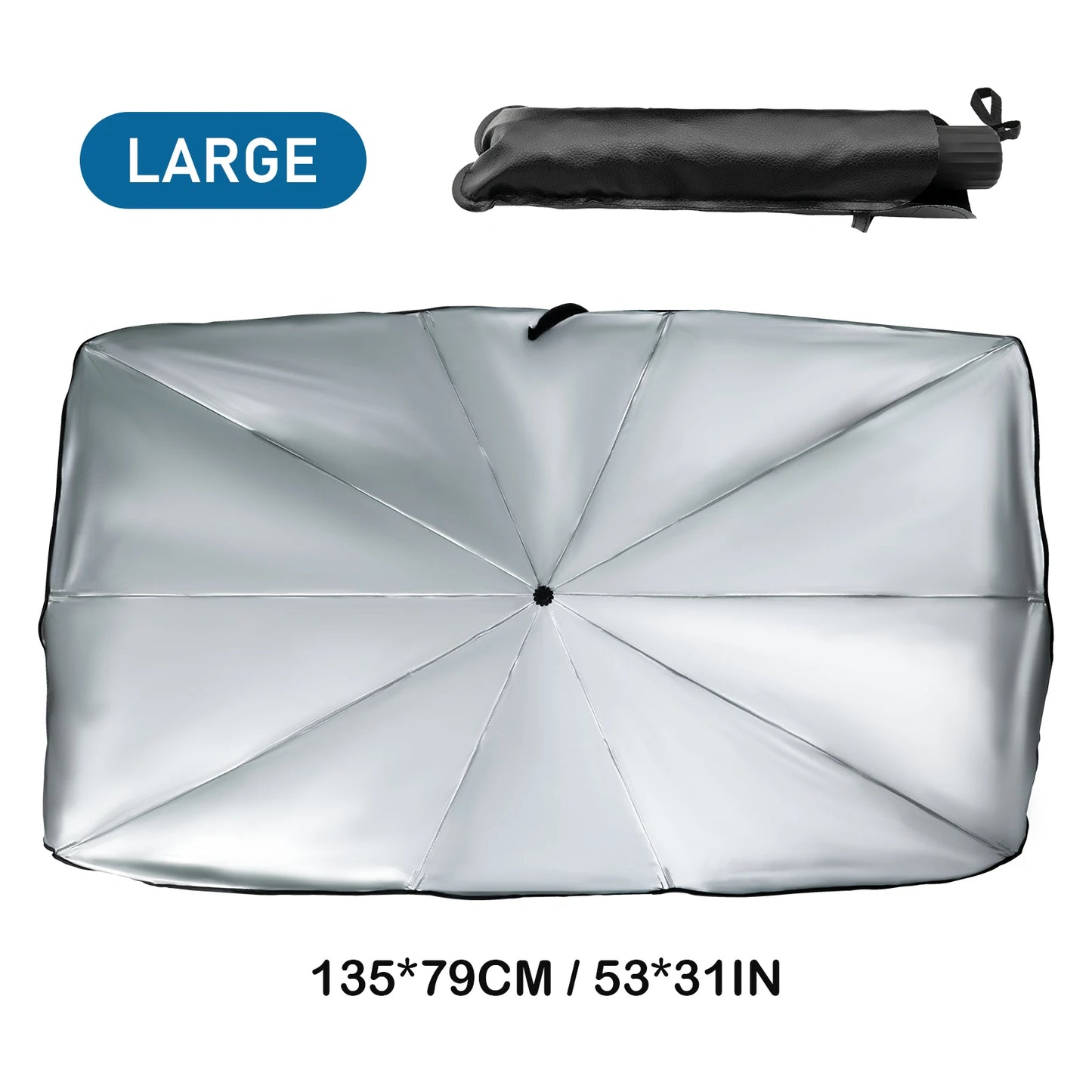 XUKEY Foldable Car Windshield Sun Shade Umbrella UV Cover Window