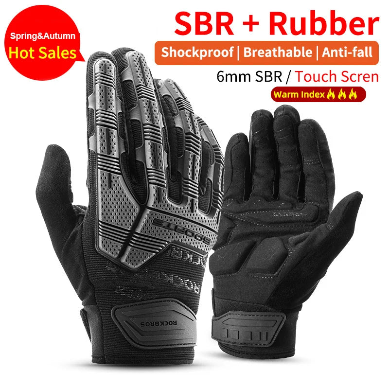 ROCKBROS Cycling Gloves Tactical Gel Pad Shockproof Full Finger