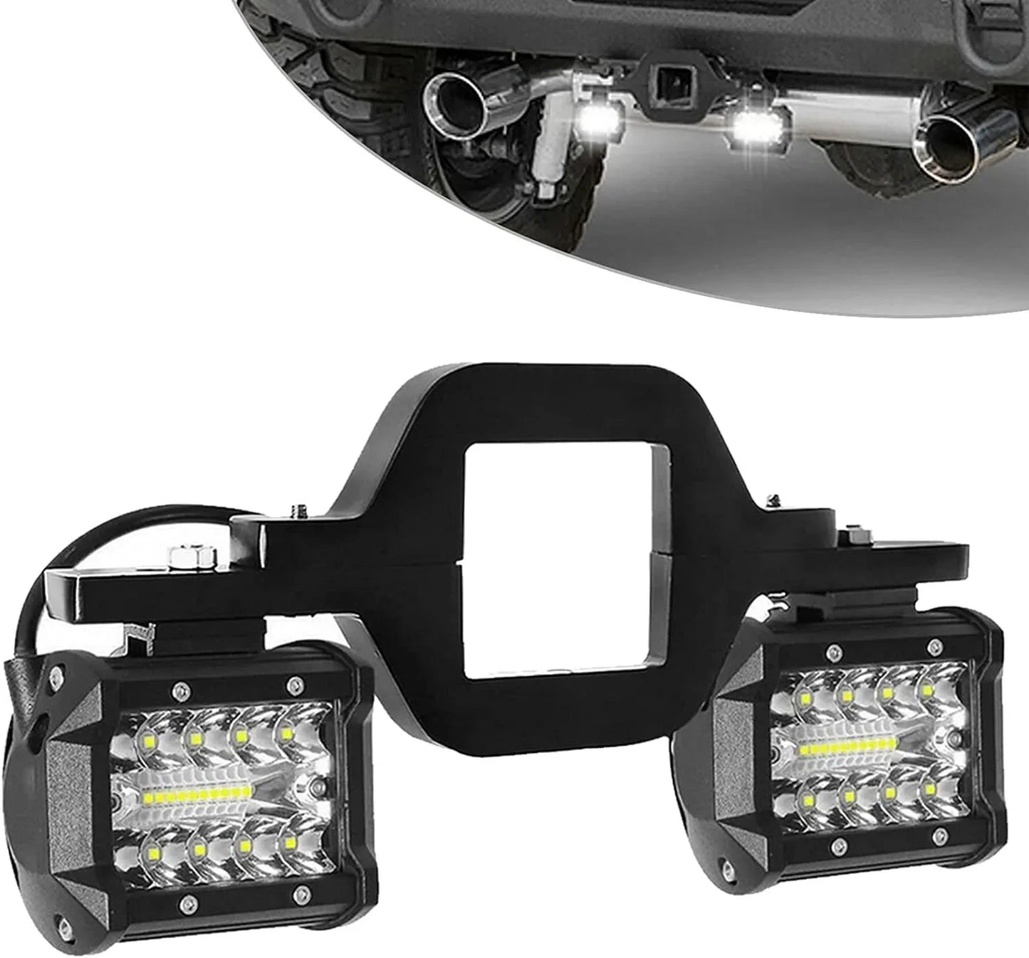 60W Offroad Work Light Bar With Universal Hitch Mount Bracket
