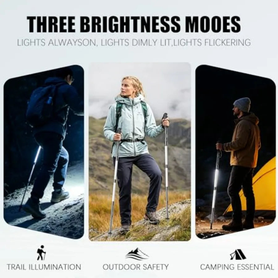 LED Walking Stick With Light 12 In 1 Trekking Pole