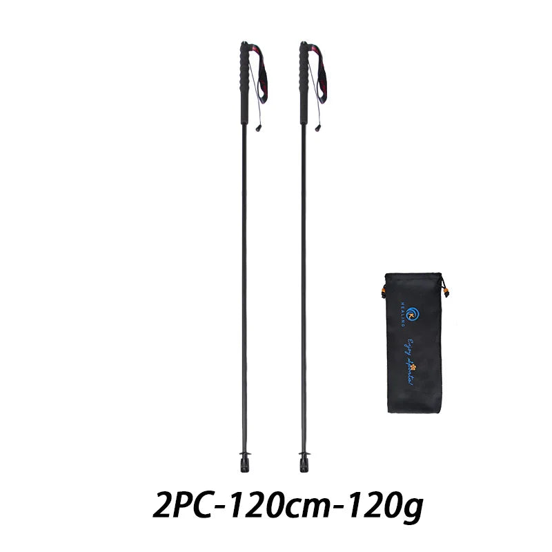 OKHEALING CN Carbon Fiber Foldable Trekking Poles 110g Ultra Light