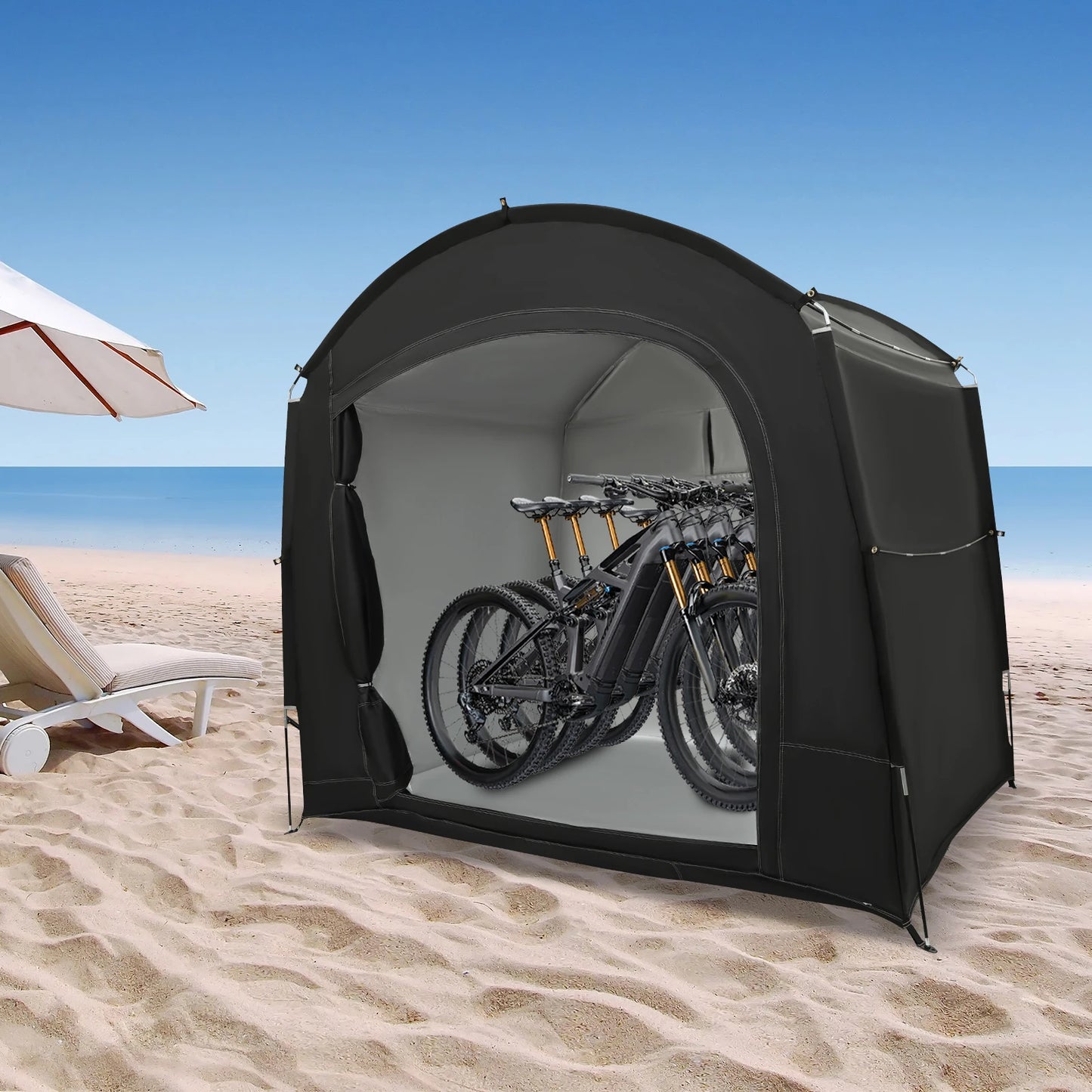 Bike Storage Shed For 1-4 Bikes Portable Waterproof Shelter