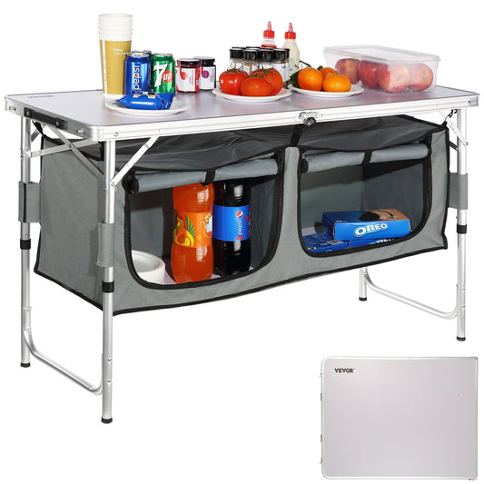 VEVOR Folding Camping Kitchen Table for Outdoor Picnics and RV