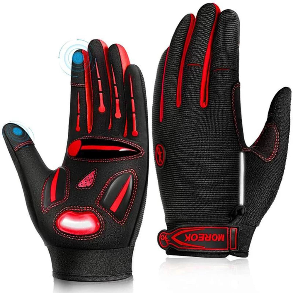 Moreok Racing Gloves Motocross Breathable Non Slip Touch Screen Cycling