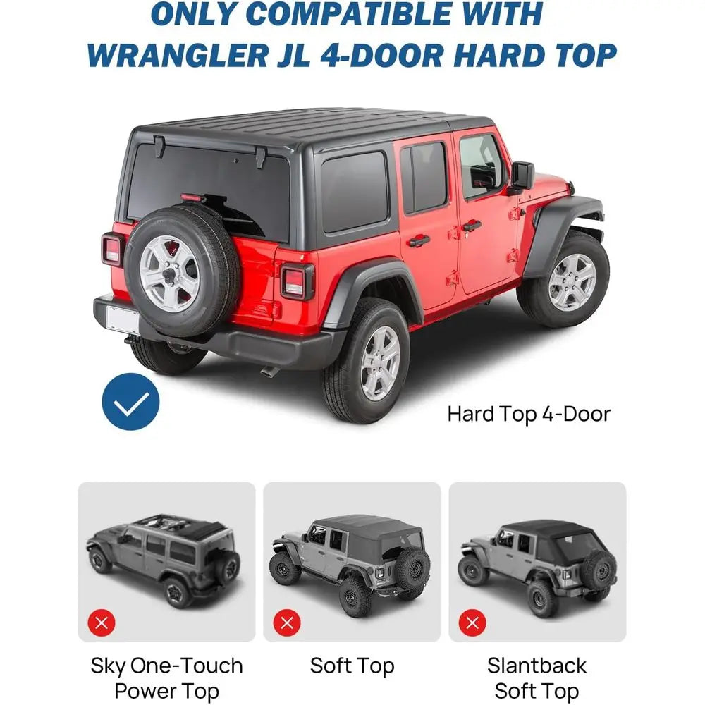 Wrangler JL Cargo Rack Basket 350 Lbs Adjustable Height