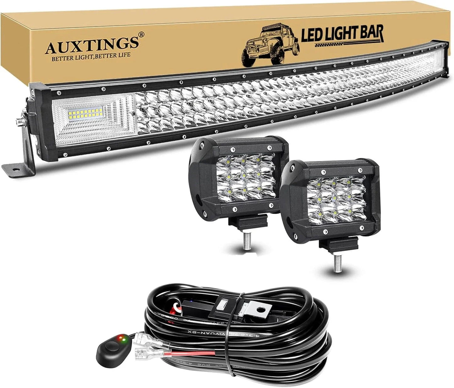 Auxtings Off Road LED Light Bar With 2X36W Kit 12V