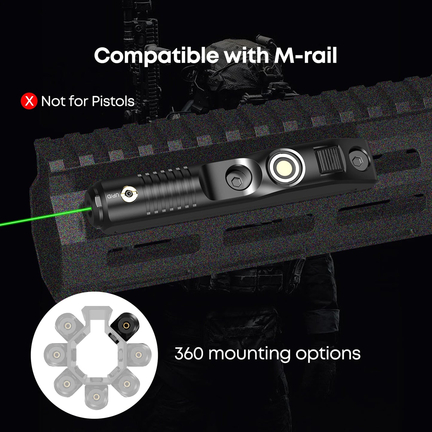 Magnetic Charging Laser Sight For Rifle Windage Elevation Adjustment
