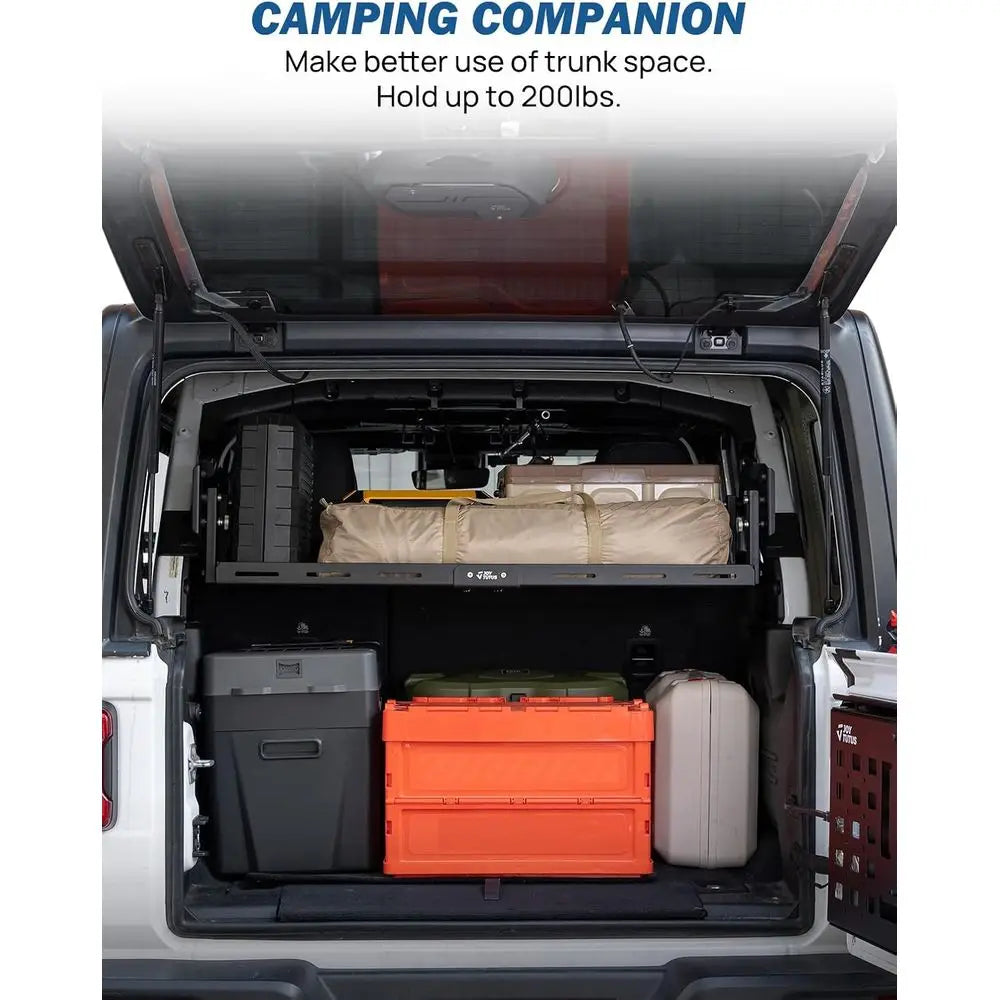 Wrangler JL Cargo Rack Basket 350 Lbs Adjustable Height