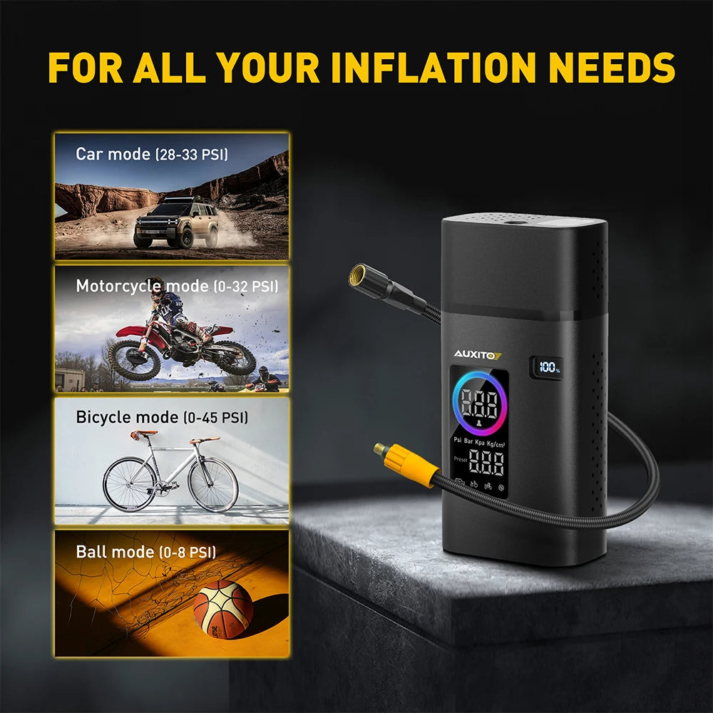 AUXITO Portable Tire Inflator Pump 150 PSI Battery Powered