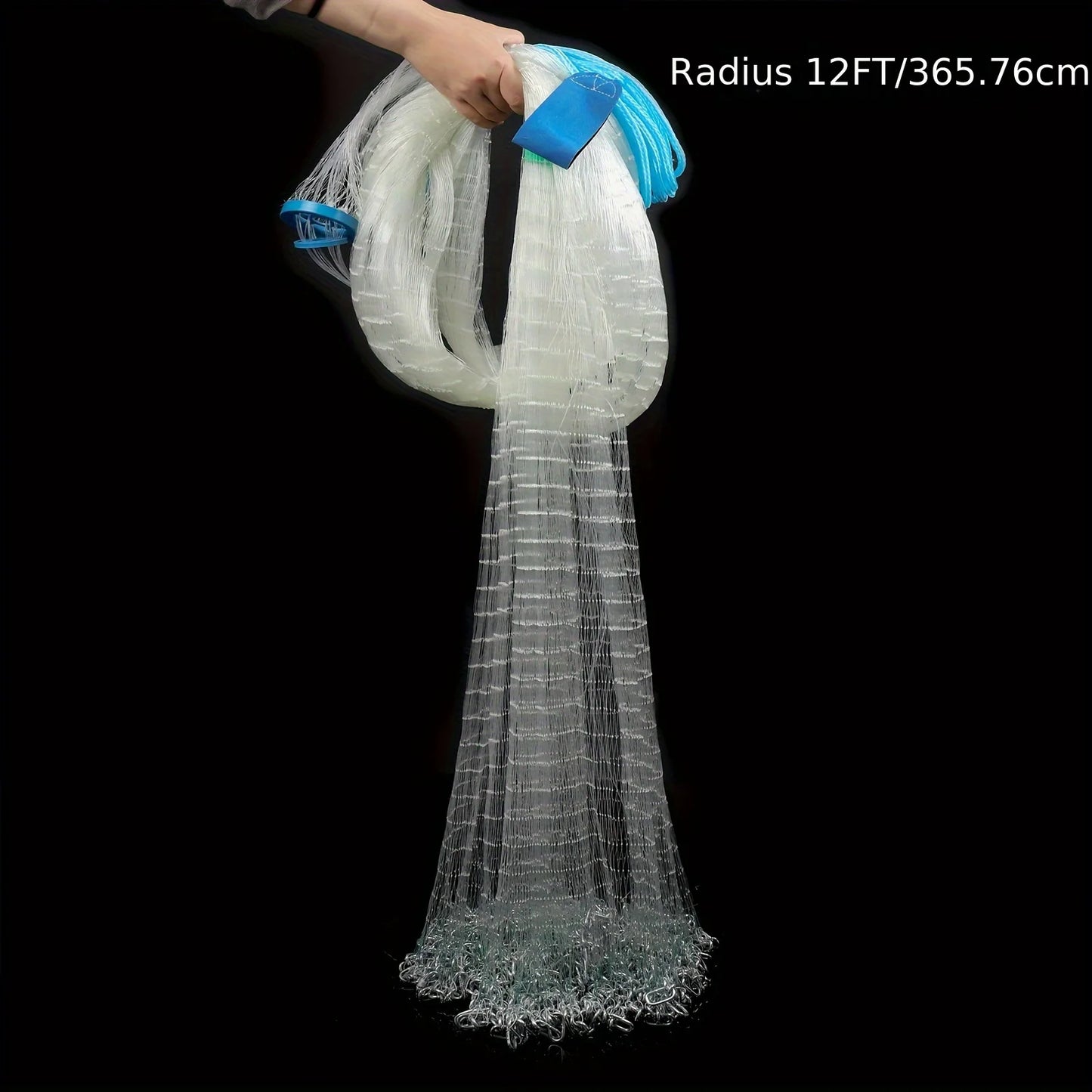 NGT Extra Large Saltwater Cast Net With Steel Chain Sinker