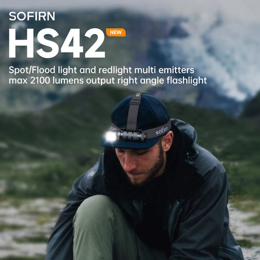 Sofirn HS42 Headlamp 2100 Lumen USBC Rechargeable SST40 Red Light