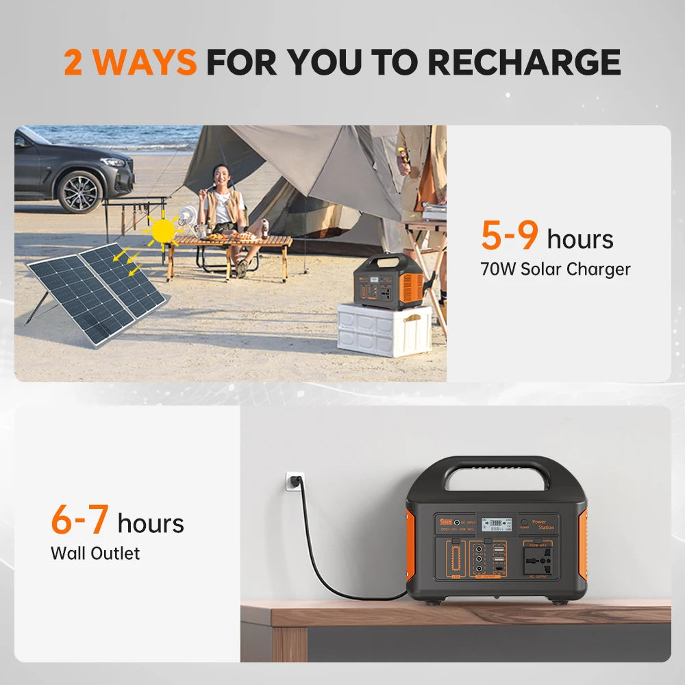 GaiaRay 460.8Wh Portable Power Station Solar Generator 110V Emergency