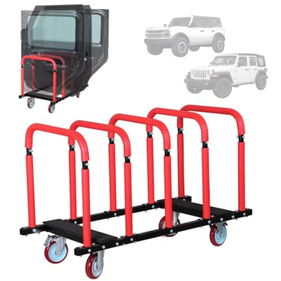 Heavy Duty Door Holder Cart Sliding Hanger And Five Wheels