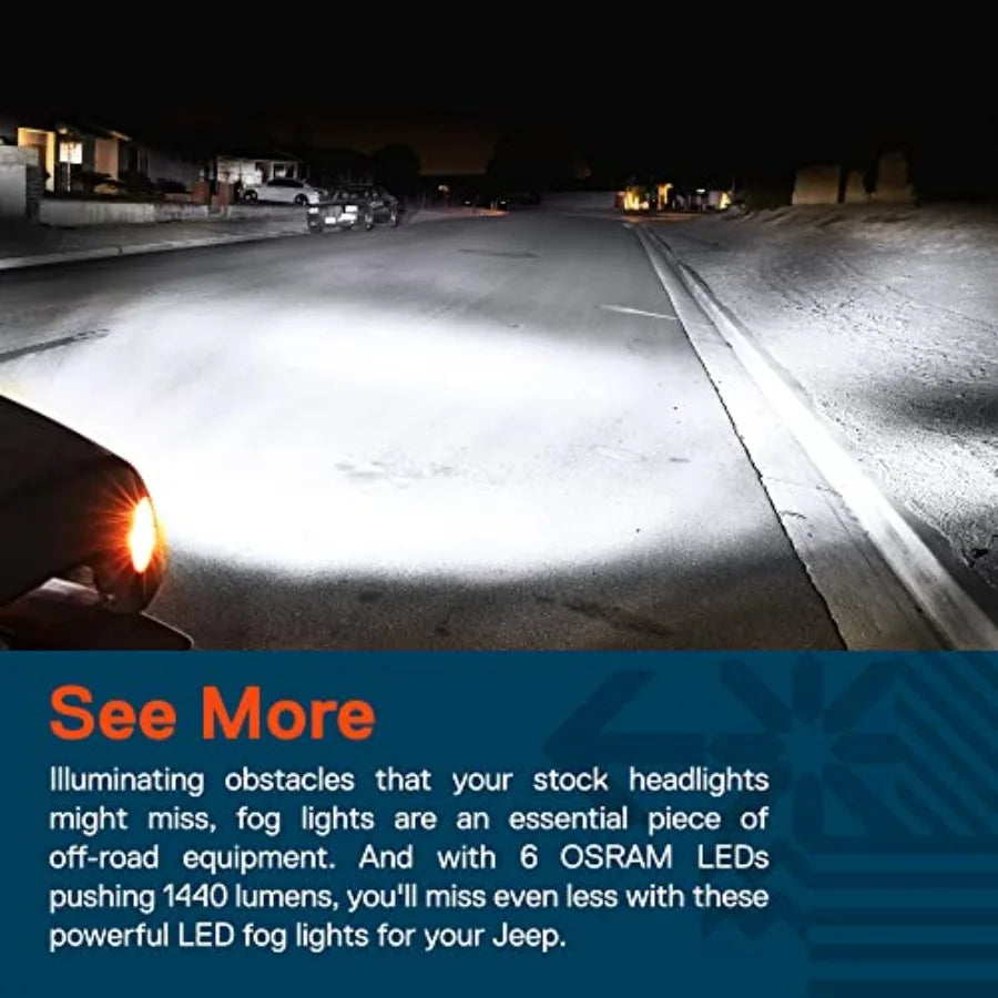 H6024 LED Headlights and Fog Lights for Jeep Wrangler JK