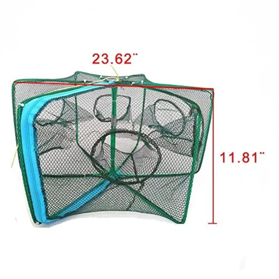 Foldable Bait Trap Fishing Net Hand Cast Cage For Catching Fish