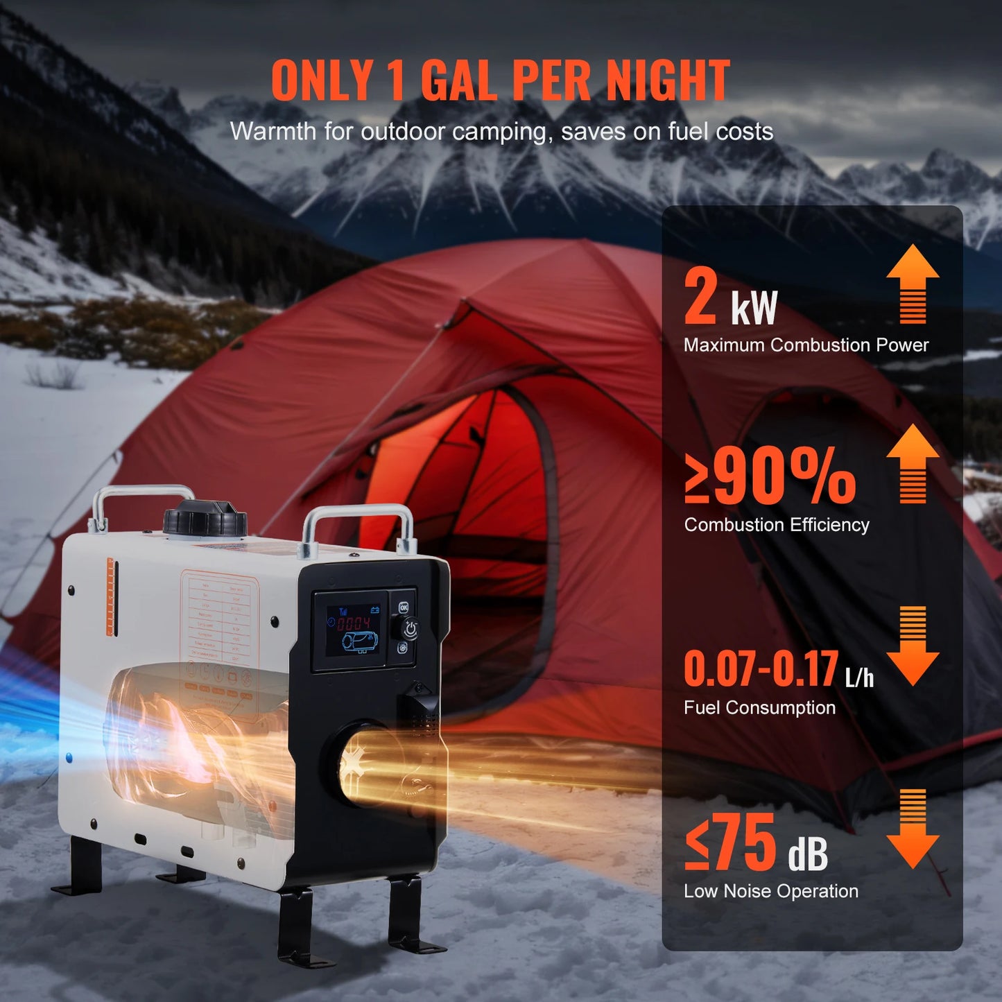 SucceBuy 2KW Diesel Heater 12V 24V All In One Remote