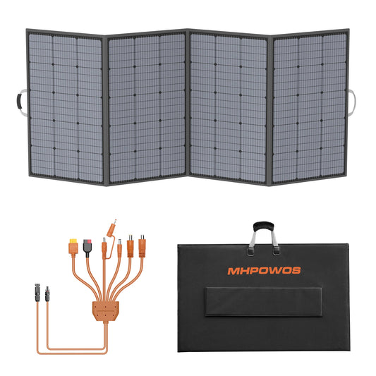 MHPOWOS 400W Portable Foldable Solar Panel Power Backup For Outdoor Activities