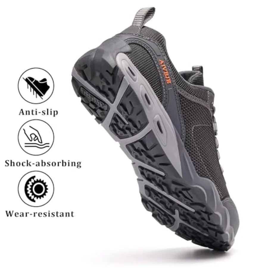 Unisex Hiking Shoes Breathable Non Slip Mesh Walking Shoes for Trails