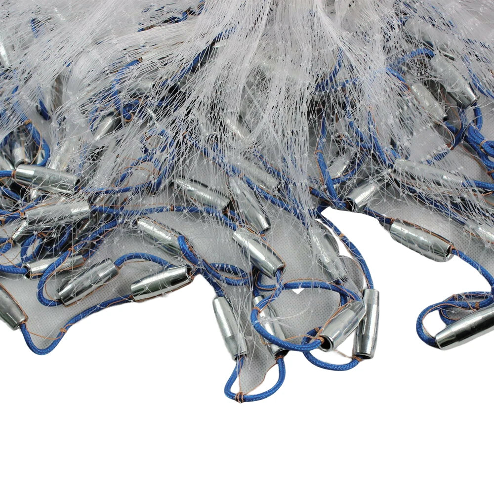 Bymaocar Nylon Monofilament Cast Net With Steel Copper Sinker
