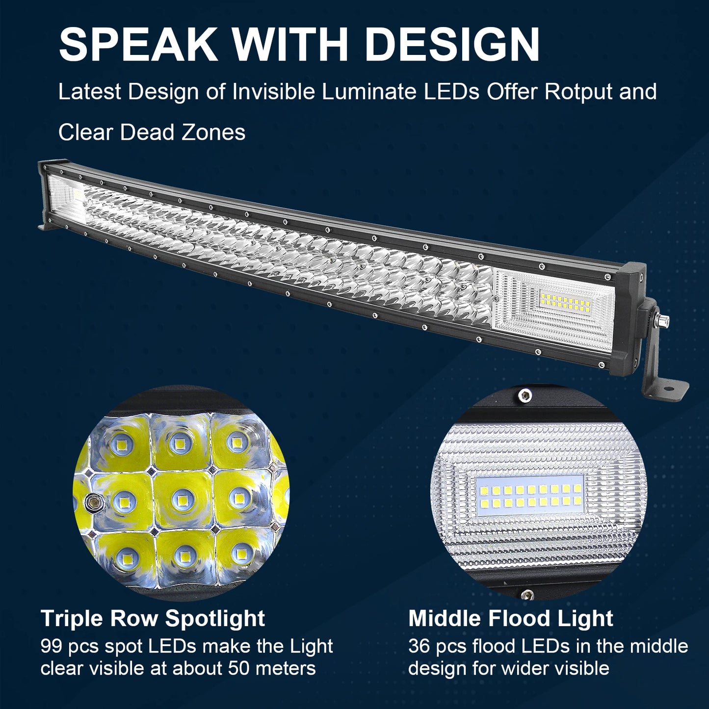 Auxtings Off Road LED Light Bar With 2X36W Kit 12V