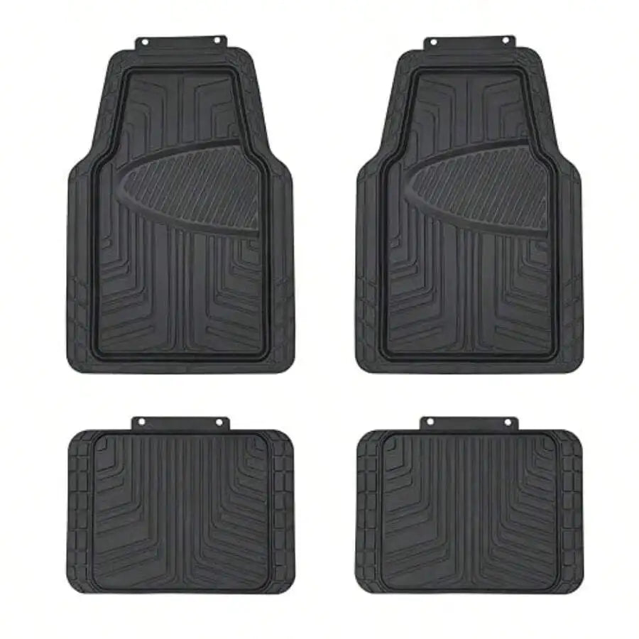 All-Season Anti-Slip Rubber Car Floor Mats Universal Fit