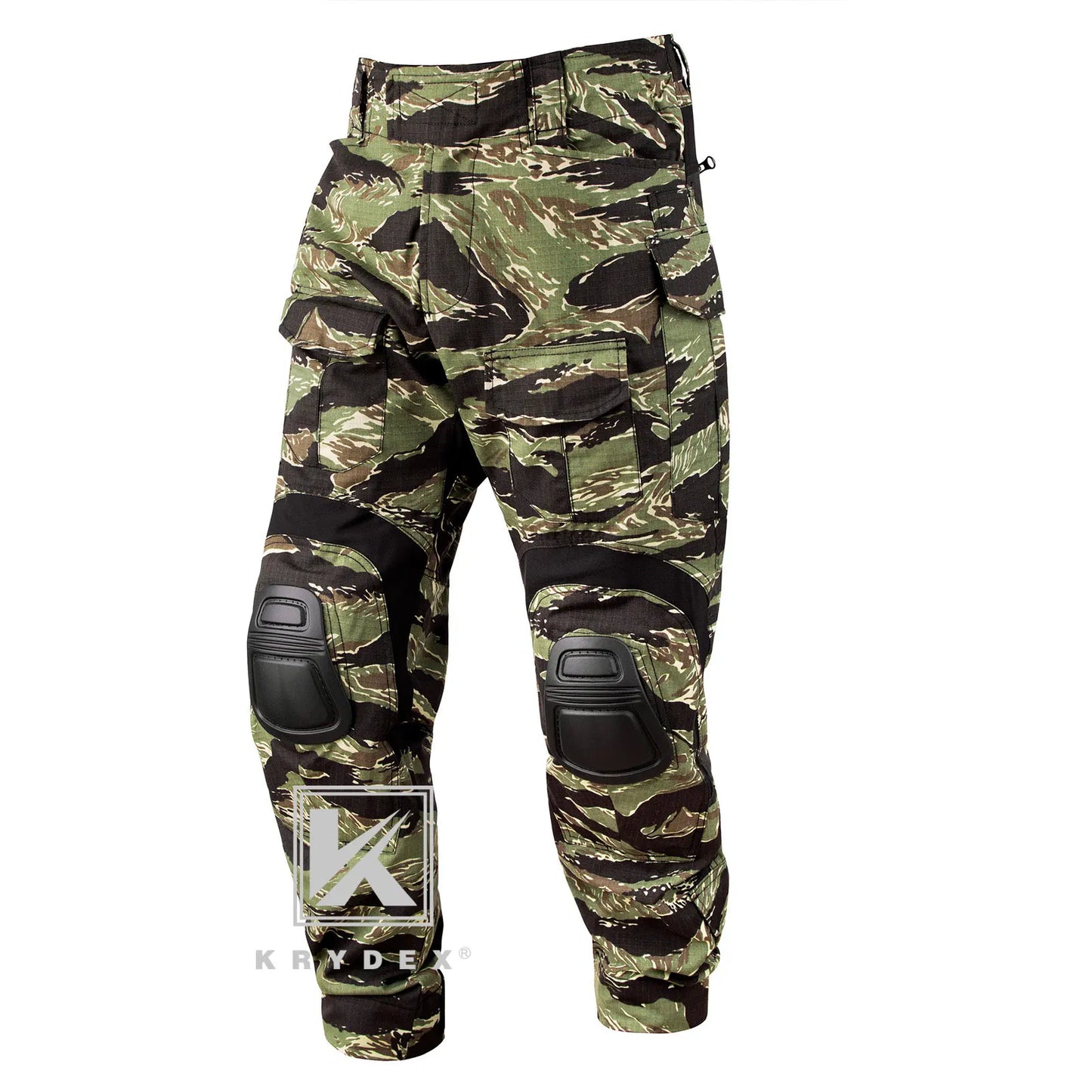 KRYDEX Camouflage Tactical Pants With Knee Pads For Outdoor Hunting