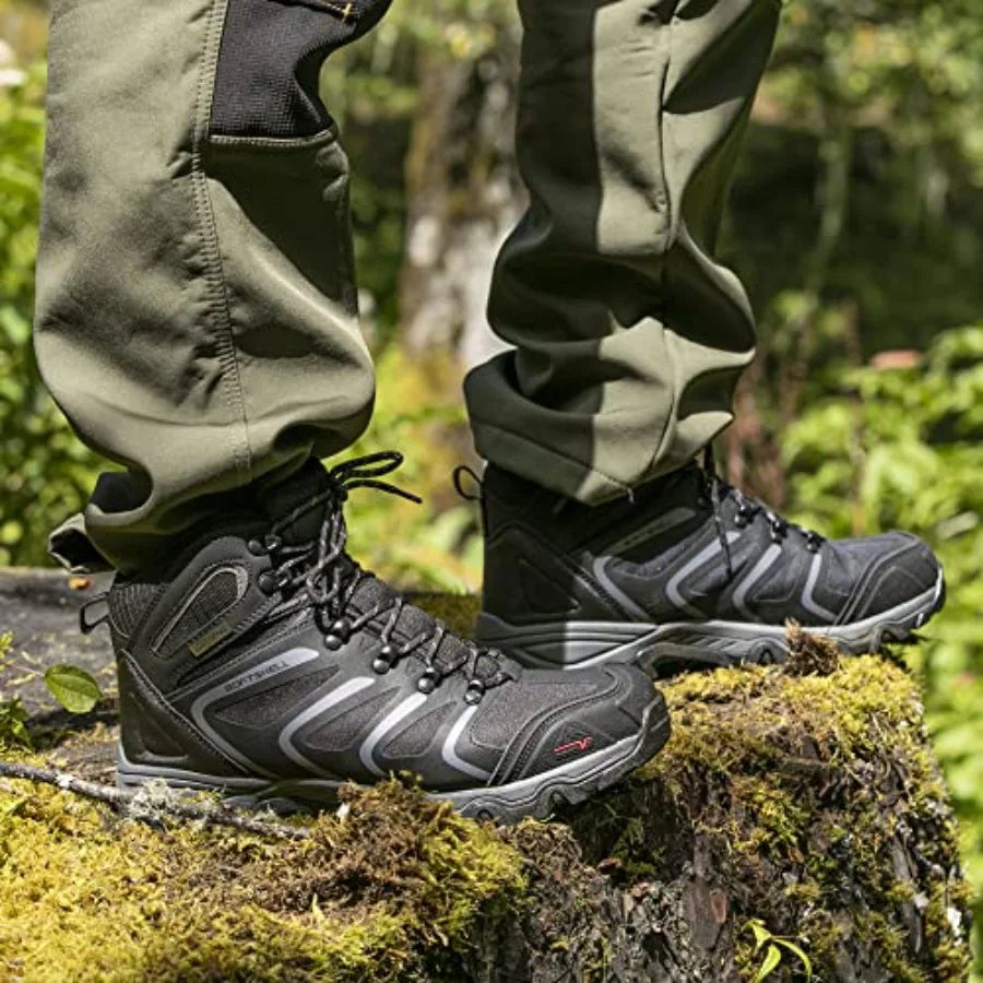 Men's Ankle High Waterproof Hiking Boots Outdoor Lightweight Trekking Shoes