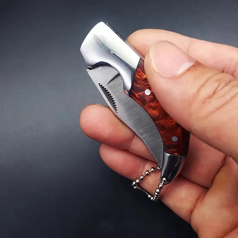 Doom Blade Mini Folding Knife Stainless Steel Pocket Keychain