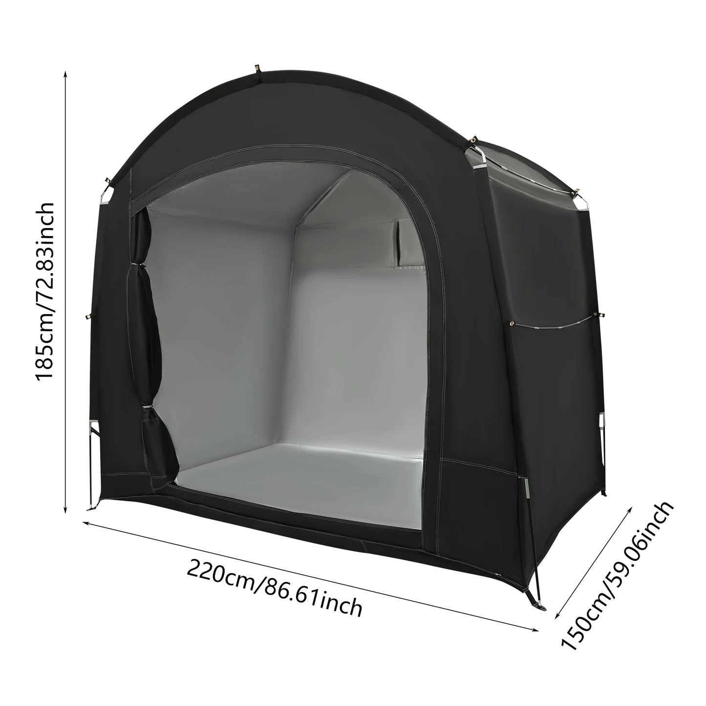 Bike Storage Shed For 1-4 Bikes Portable Waterproof Shelter