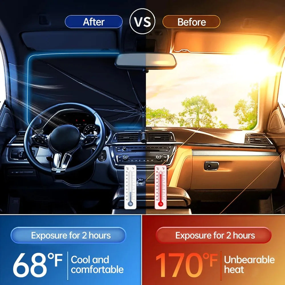 Windshield Sun Shade Umbrella Foldable Car Sunshade UV Block Heat Insulation