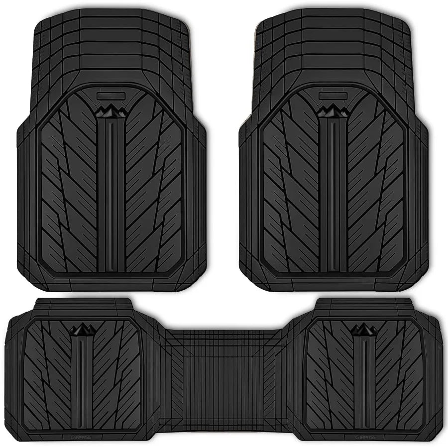 Heavy Duty Rubber Car Floor Mats All Weather Universal Fit
