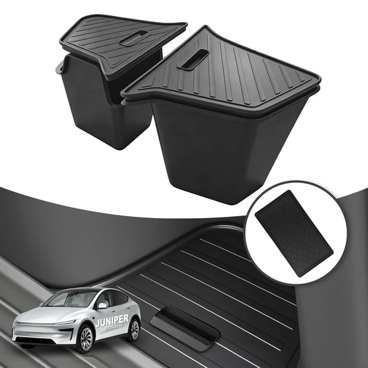 Tesla Model Y Trunk Side Storage Bins 3-Piece TPE Organizer