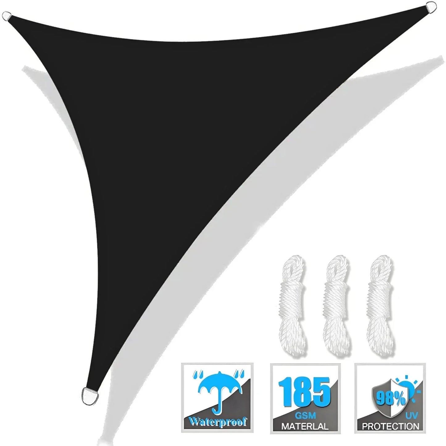 Triangle Sun Shade Sail Canopy UV Block Sunshade For Patio