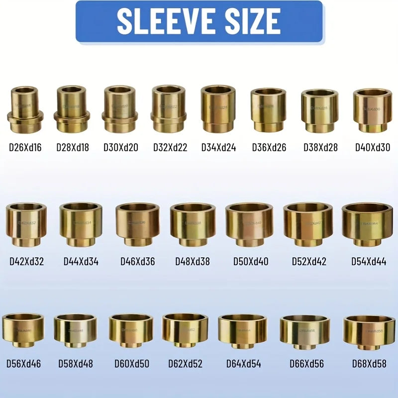 Hydraulic Bushing Puller And Installer Kit For Trucks And Vehicles
