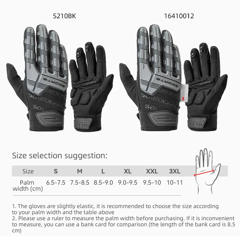 ROCKBROS Cycling Gloves Tactical Gel Pad Shockproof Full Finger