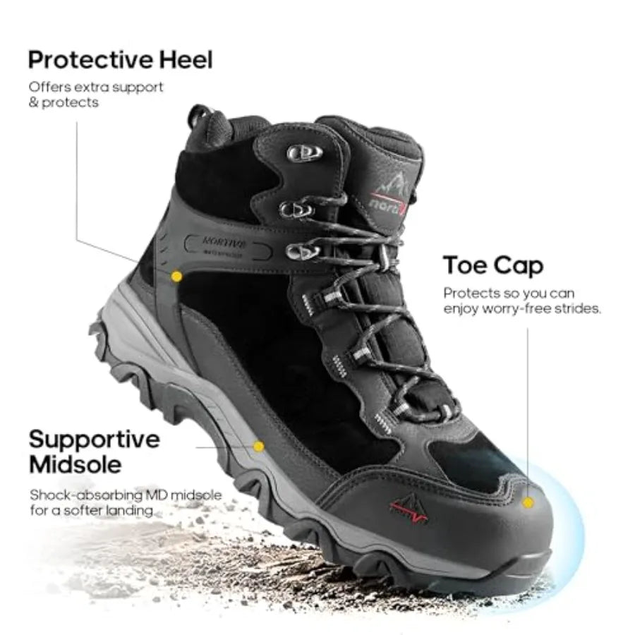 NORTIV 8 Men Waterproof Hiking Boots Outdoor Mid Trekking Paladin