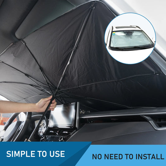 XUKEY Foldable Car Windshield Sun Shade Umbrella UV Cover Window