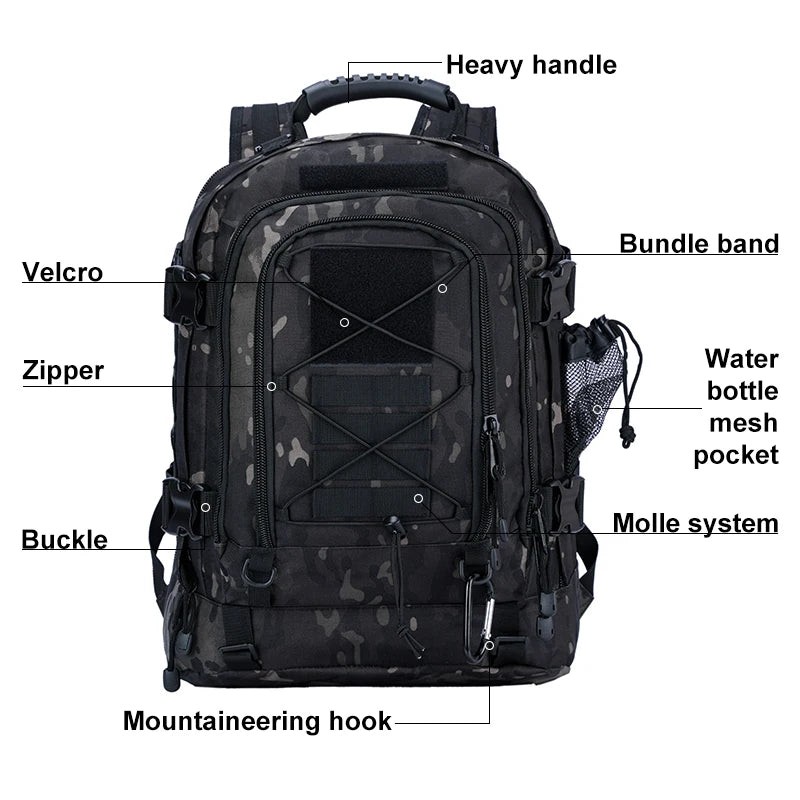 Tactical Backpack Molle Assault Pack For Hiking And Camping